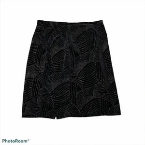 💥 Jonathan Logan black velvet shimmery skirt 18
